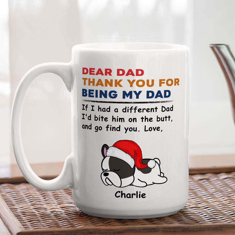 Custom Photo Christmas Birthday Gifts For Dog Lovers • Bite The Butt Christmas - Personalized Coffee Mug