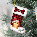 Pet Christmas Stocking - Personalized 1-layered Wood Ornament