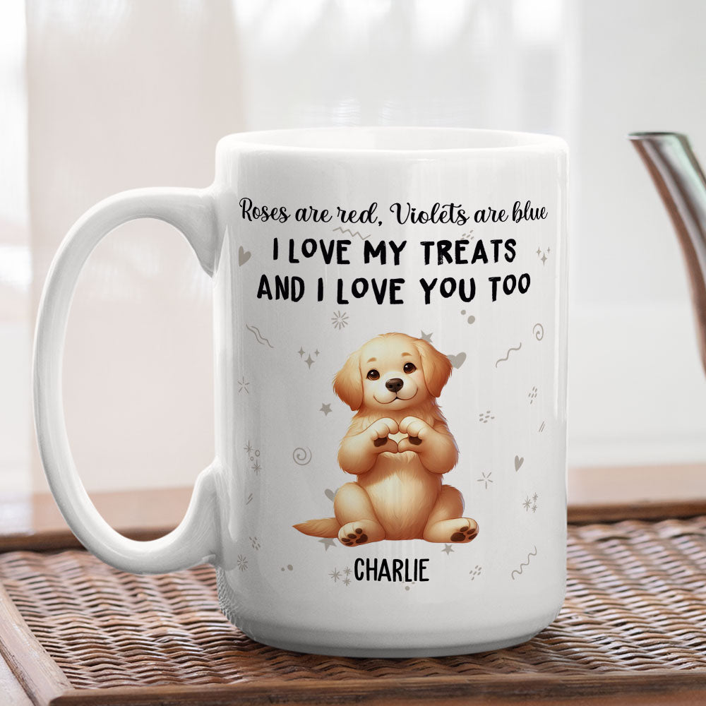 Custom Photo Mother's day Birthday Gifts For Dog Mom, Dog Lovers • Love Treats Love You - Personalized Coffee Mug