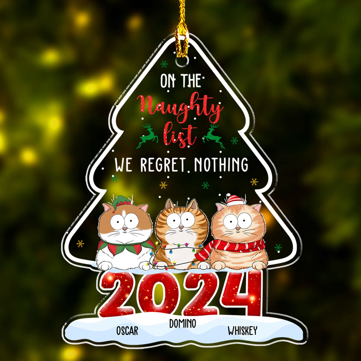 On The Naughty List - Personalized Acrylic Ornament