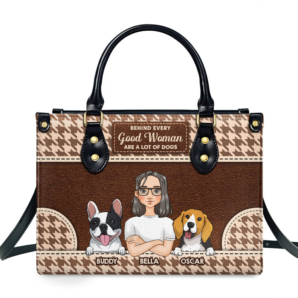 Behind Good Woman - Personalized Leather Bag