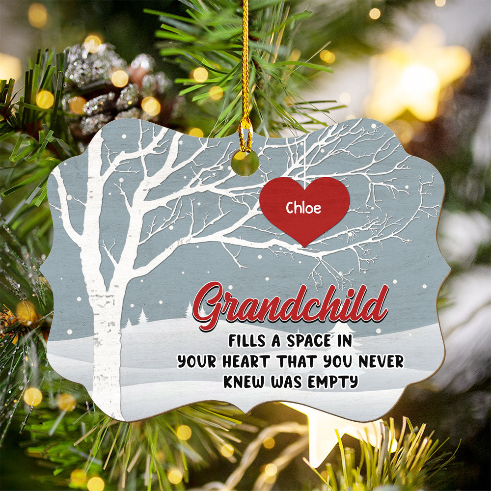 Filling Grandma Heart - Personalized 1-layered Wood Ornament