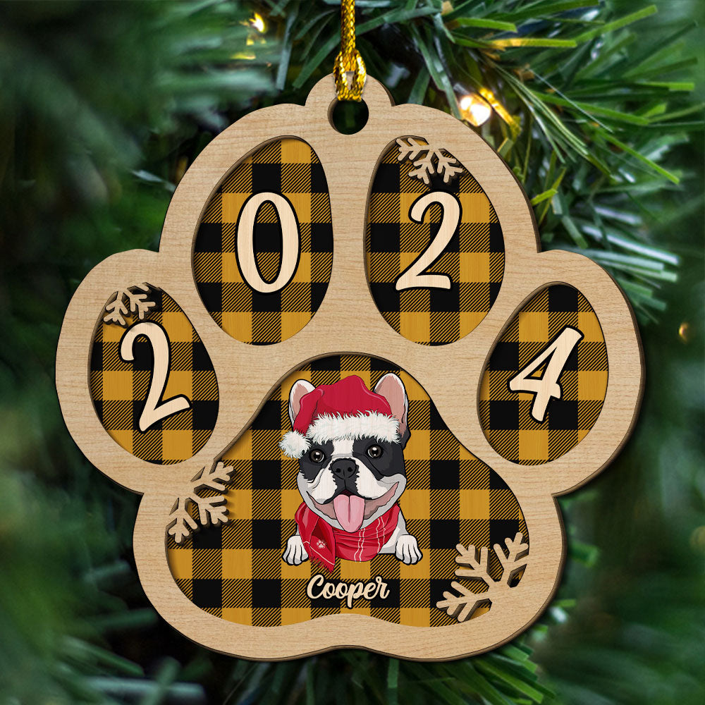 Custom Christmas Decor Home Birthday Gifts For Dog Lovers • Dog Picture - Personalized 2-layered Wood Ornament