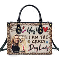Crazy Dog Lady Photo - Personalized Leather Bag