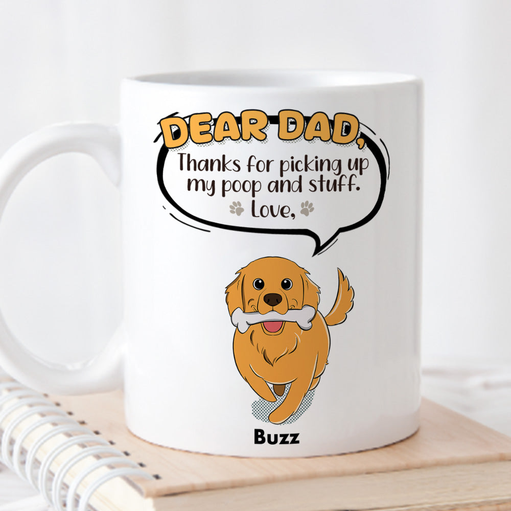 Custom Christmas Birthday Gifts For Dog Lovers • Dog Thanks For Picking Up - Personalized Coffee Mug