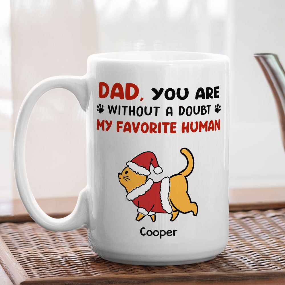 Custom Photo Mother's day Birthday Gifts For Cat Mom, Cat Lovers • Favorite Human No Doubt - Personalized Coffee Mug