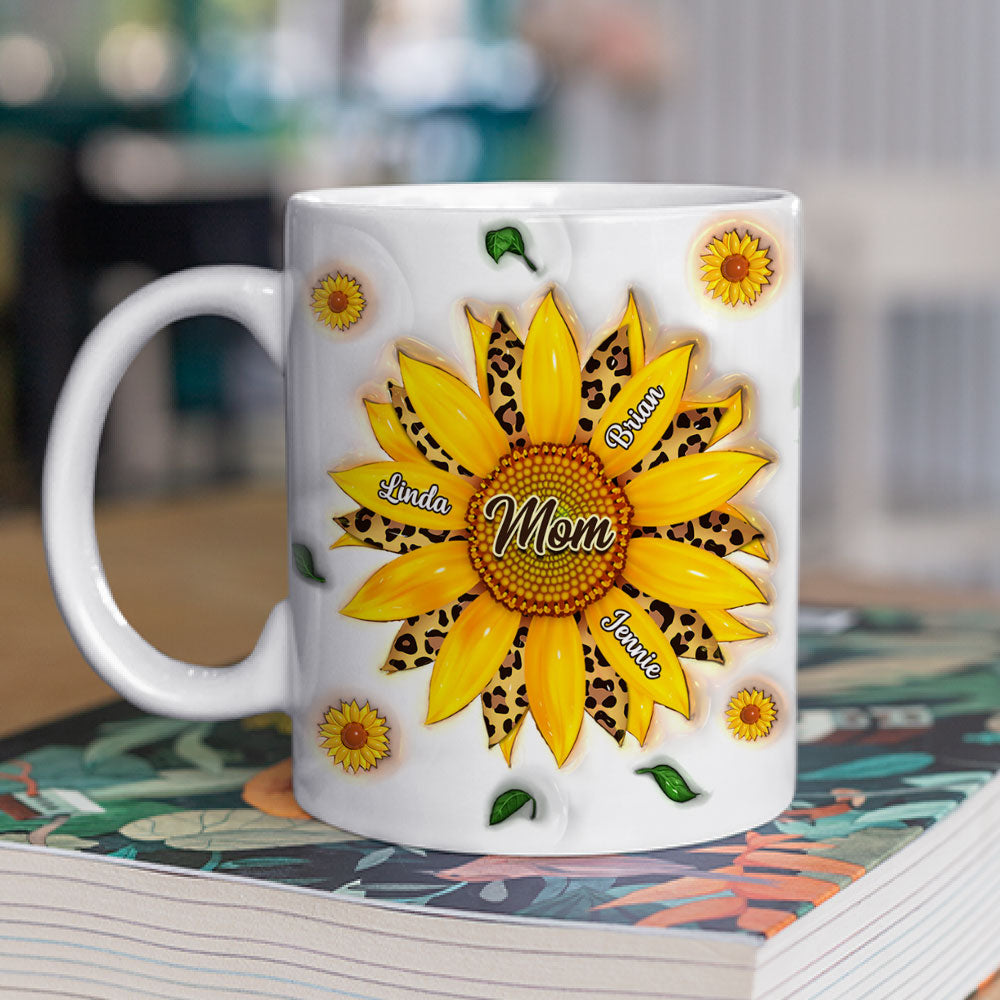 Nana Sunflower - Personalized 3D Inflated Effect Mug