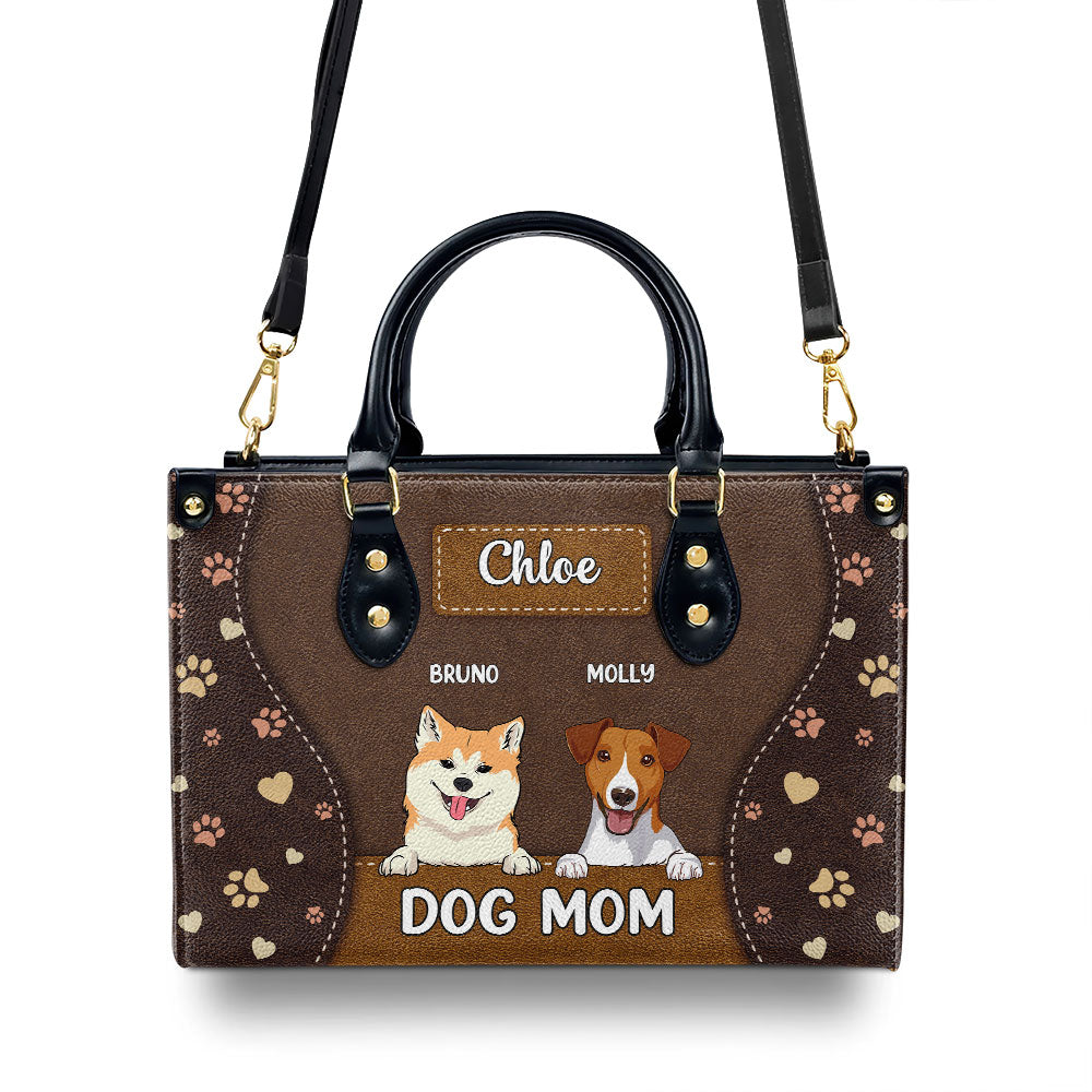 Dog Mom With Love - Personalized Leather Bag