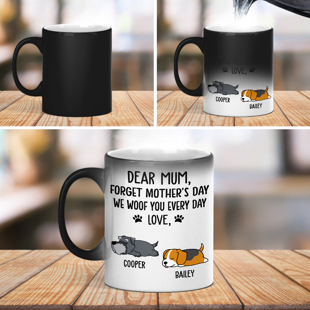 Custom Photo Mother's Father's day Birthday Gifts For Pet Lovers • Woof You Dad- Personalized Color Changing Mug