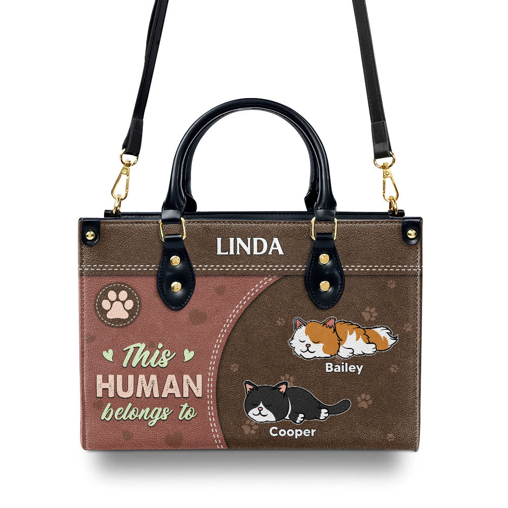 This Human Belongs To - Personalized Leather Bag