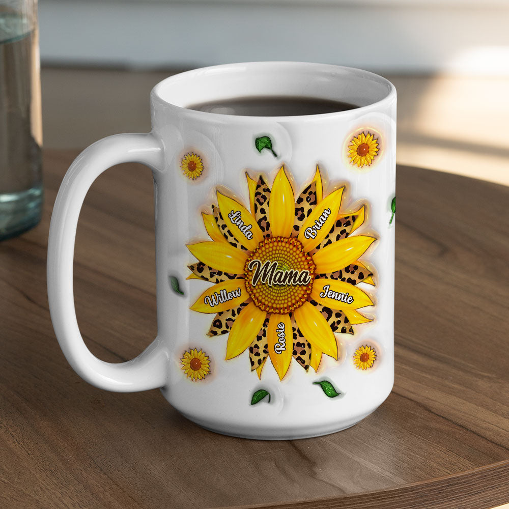Nana Sunflower - Personalized 3D Inflated Effect Mug