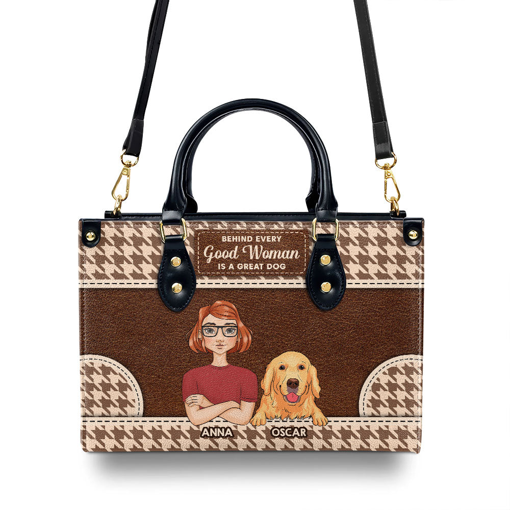 Behind Good Woman - Personalized Leather Bag
