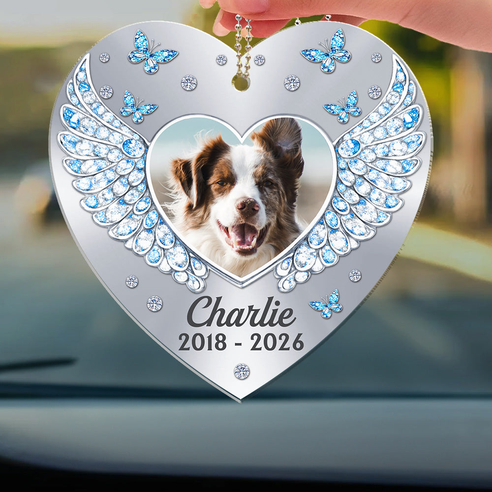 Heavenly Feathers - Personalized Car Ornament
