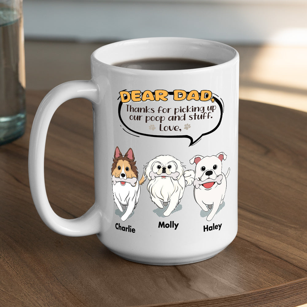 Custom Christmas Birthday Gifts For Dog Lovers • Dog Thanks For Picking Up - Personalized Coffee Mug