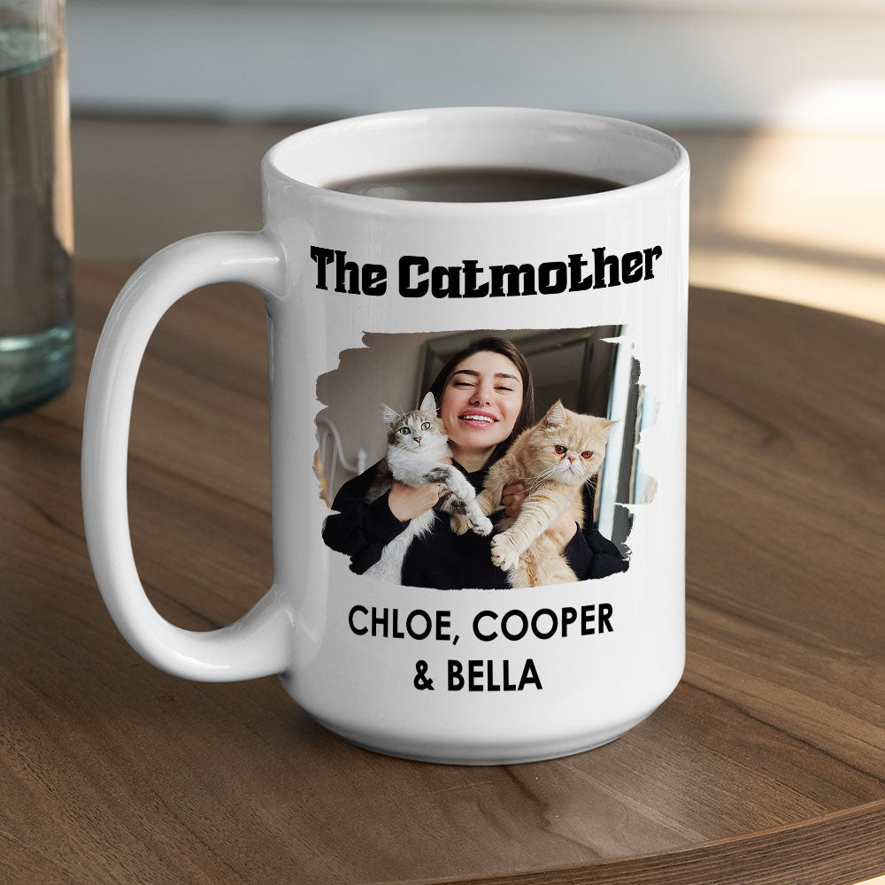 Custom Photo Mother's day Birthday Gifts For Cat Mom, Cat Lovers • The Cat Parents - Personalized Coffee Mug