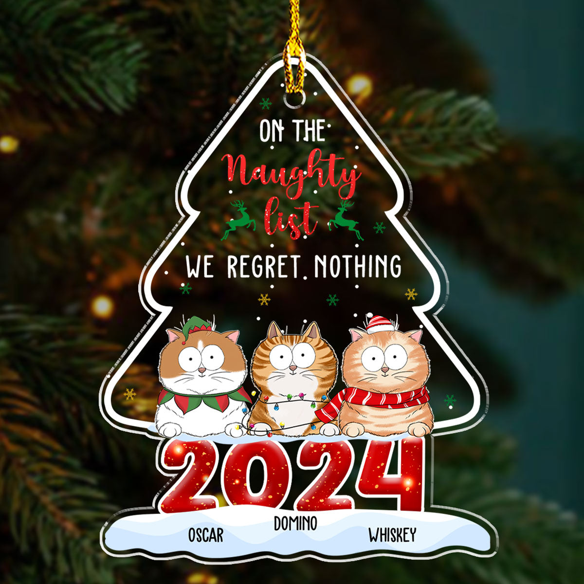 On The Naughty List - Personalized Acrylic Ornament