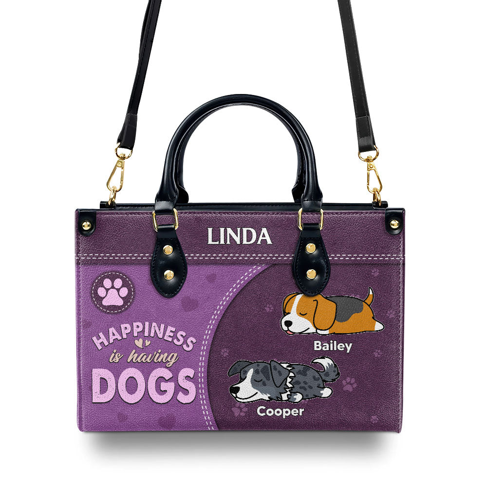 Having A Dog - Personalized Leather Bag