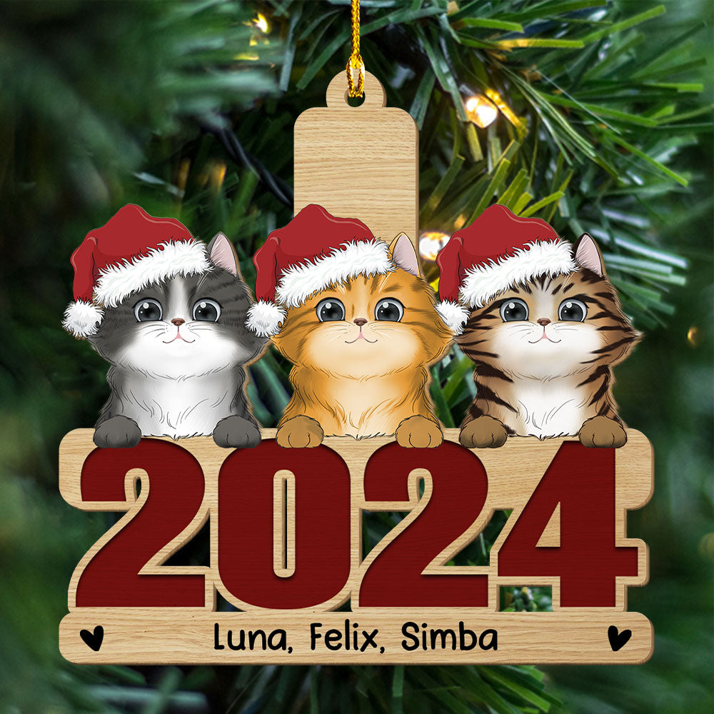 Happy Holiday 2024 - Personalized 1-layered Wood Ornament