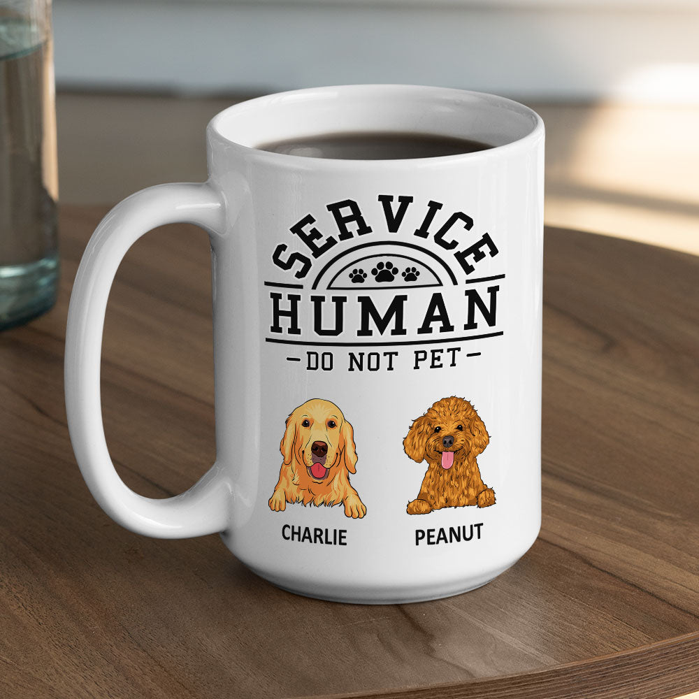 Custom Photo Christmas Birthday Gifts For Dog Lovers • Dogs Service Human Logo - Personalized Coffee Mug