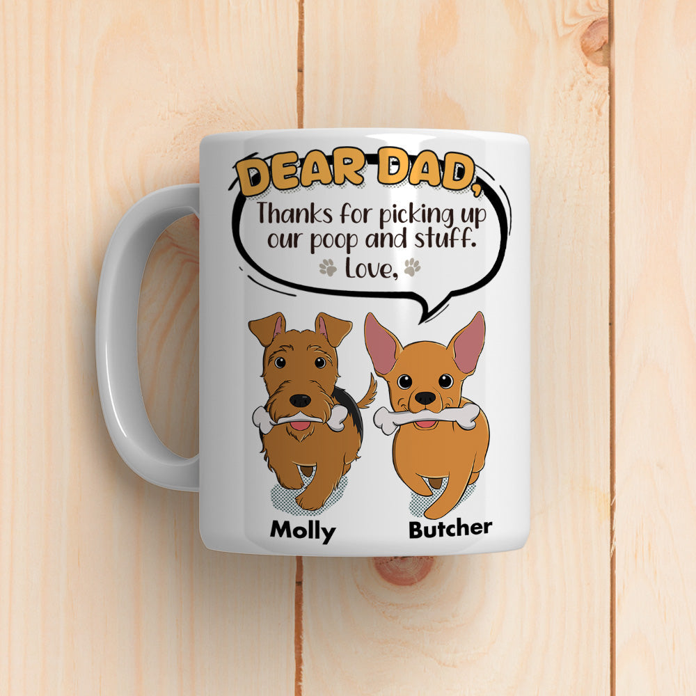 Custom Christmas Birthday Gifts For Dog Lovers • Dog Thanks For Picking Up - Personalized Coffee Mug