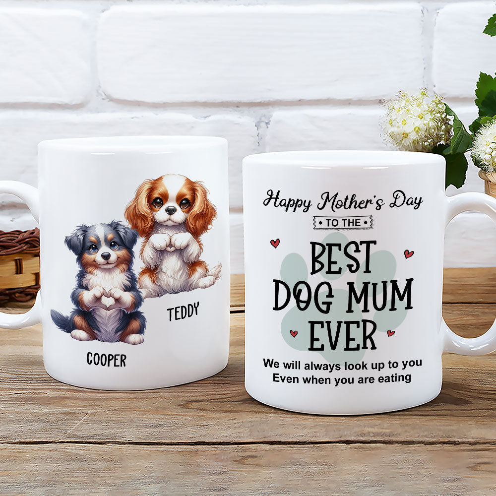 Custom Photo Christmas Birthday Gifts For Dog Lovers • Love You Even You Are Eating - Personalized Coffee Mug