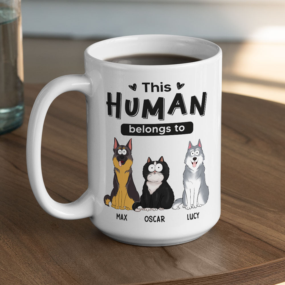 Custom Photo Mother's day Birthday Gifts For Cat Mom, Cat Lovers • Belongs To Pets - Personalized Coffee Mug