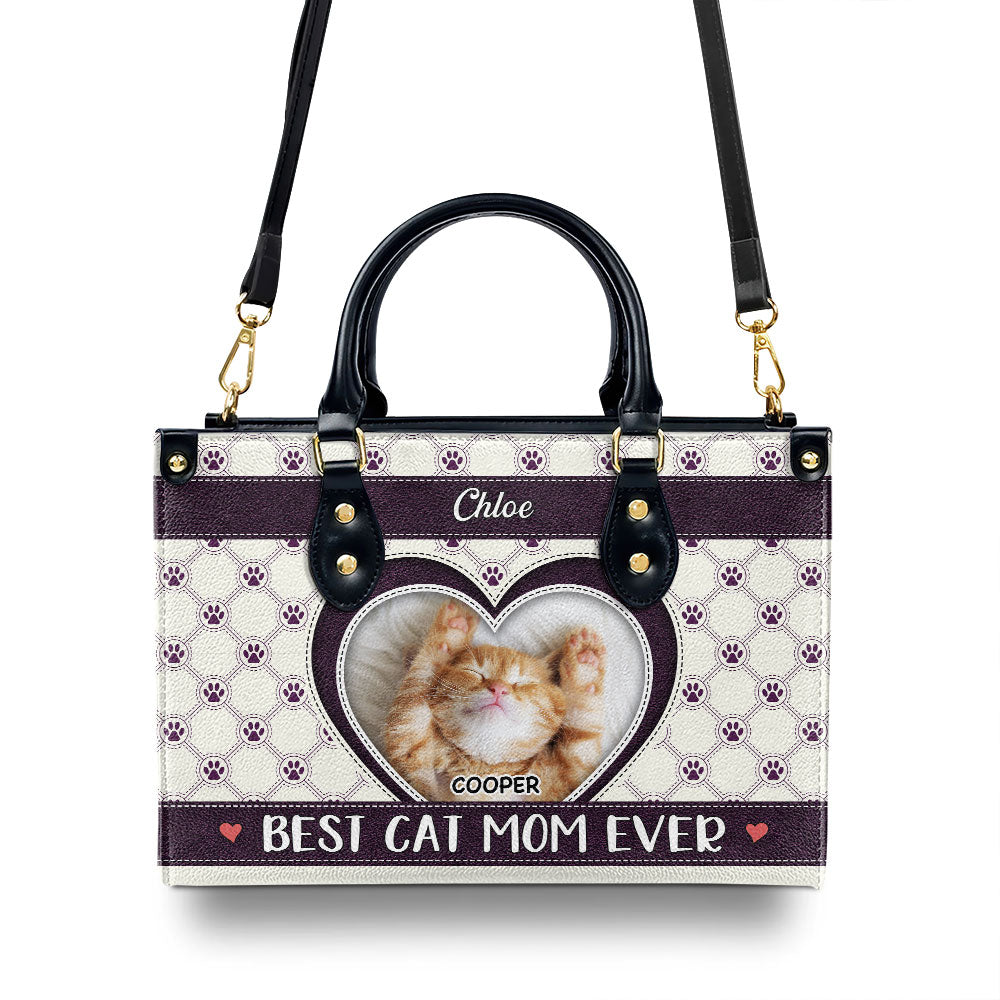 Best Fur Mom Ever - Personalized Leather Bag