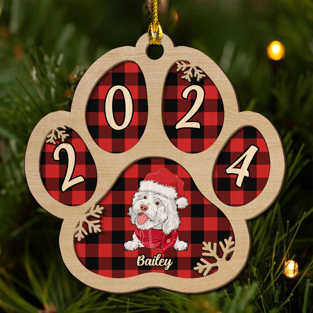 Custom Christmas Decor Home Birthday Gifts For Dog Lovers • Dog Picture - Personalized 2-layered Wood Ornament
