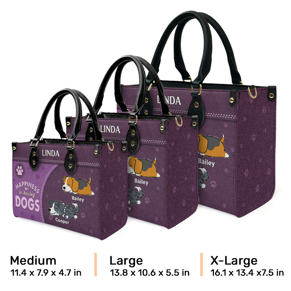Having A Dog - Personalized Leather Bag
