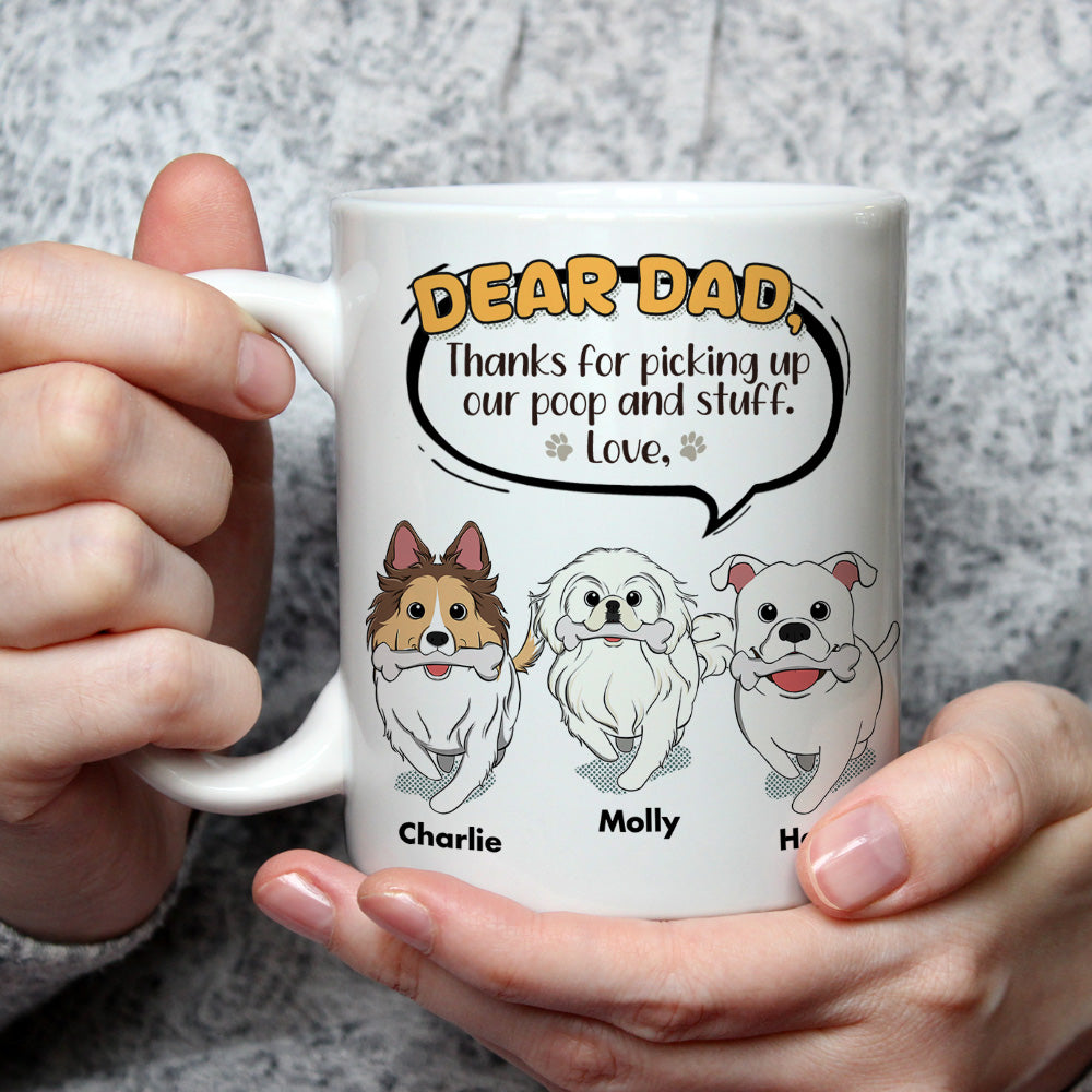 Custom Christmas Birthday Gifts For Dog Lovers • Dog Thanks For Picking Up - Personalized Coffee Mug