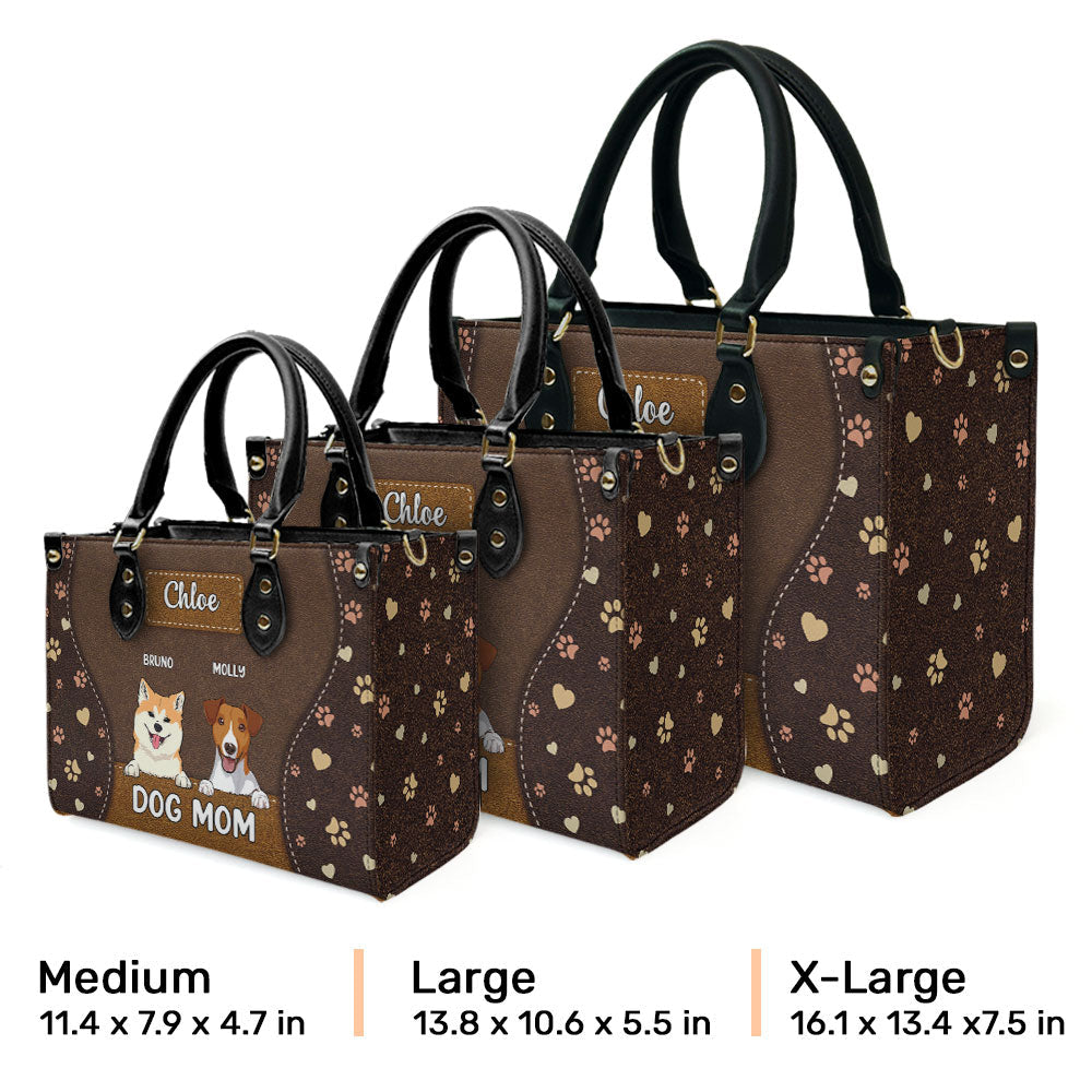 Dog Mom With Love - Personalized Leather Bag