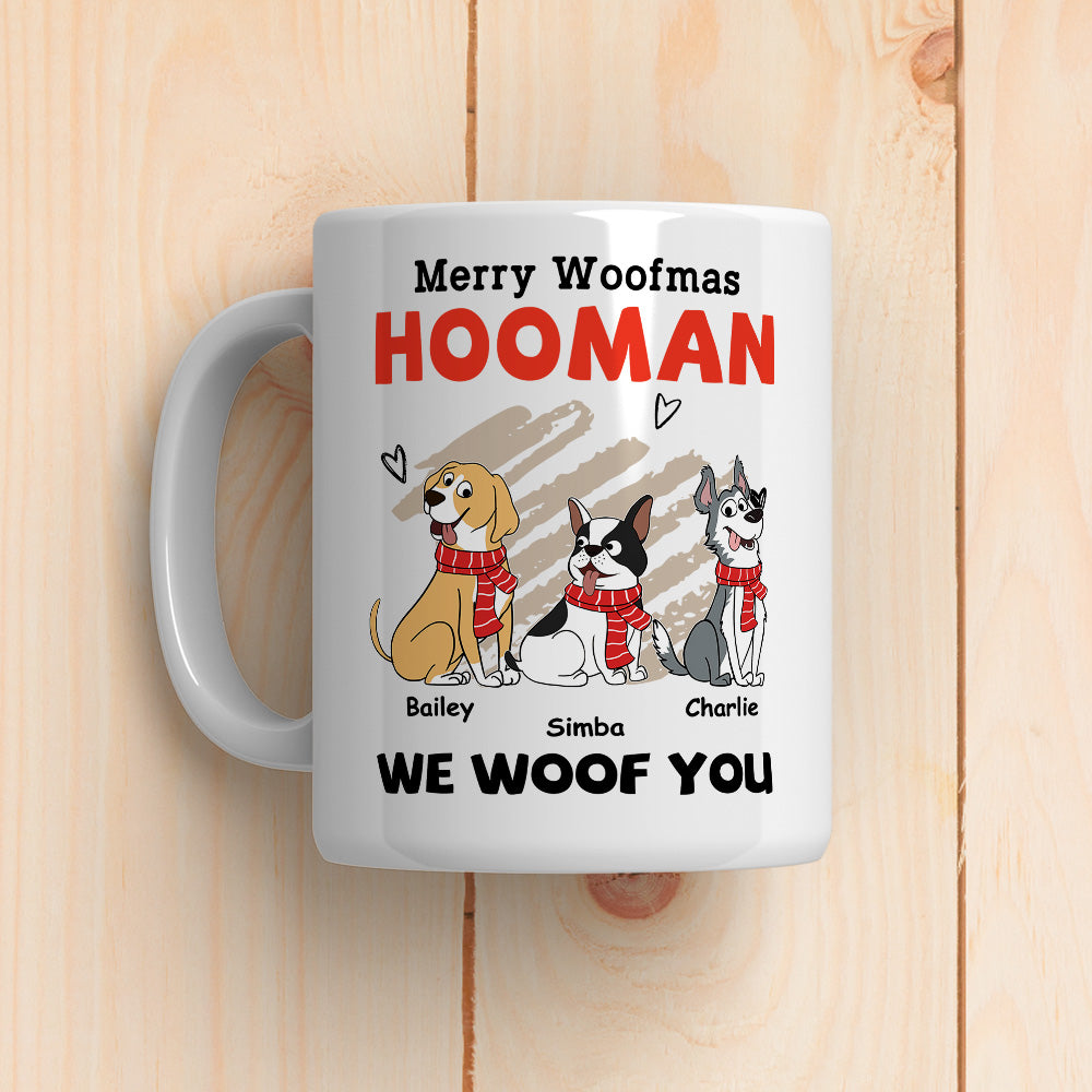 Custom Photo Christmas Birthday Gifts For Dog Lovers • Merry Woofmas - Personalized Coffee Mug