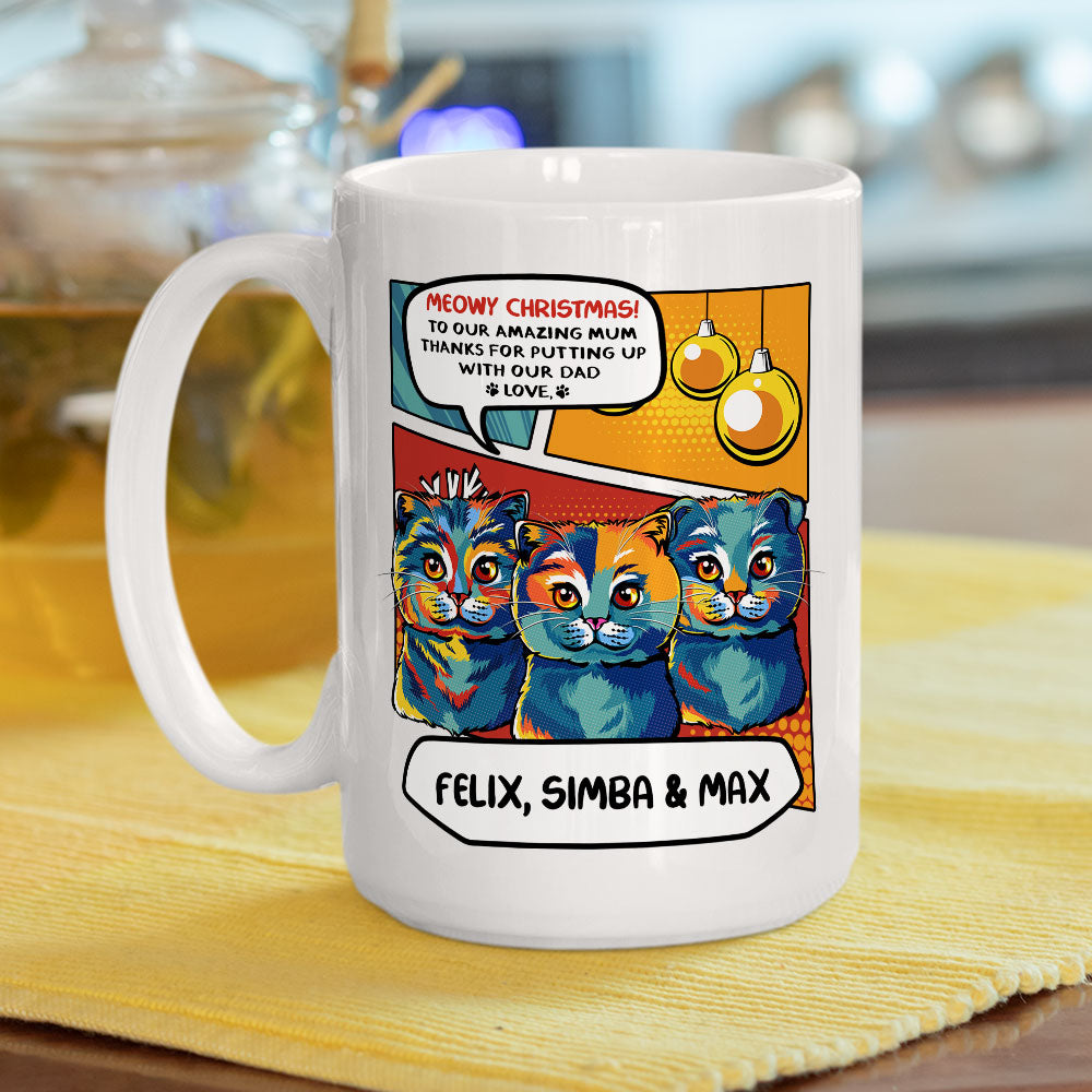 Custom Mother's day Birthday Gifts For Cat Mom, Cat Lovers • Christmas Amazing Dad - Personalized Coffee Mug