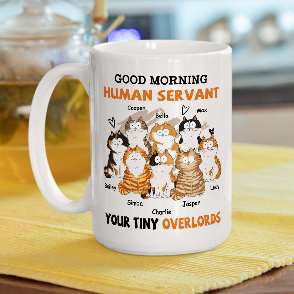 Custom Photo Mother's day Birthday Gifts For Cat Mom, Cat Lovers • Good Morning - Personalized Coffee Mug
