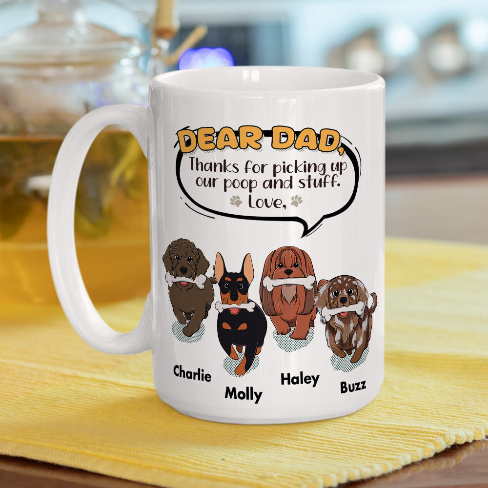 Custom Christmas Birthday Gifts For Dog Lovers • Dog Thanks For Picking Up - Personalized Coffee Mug