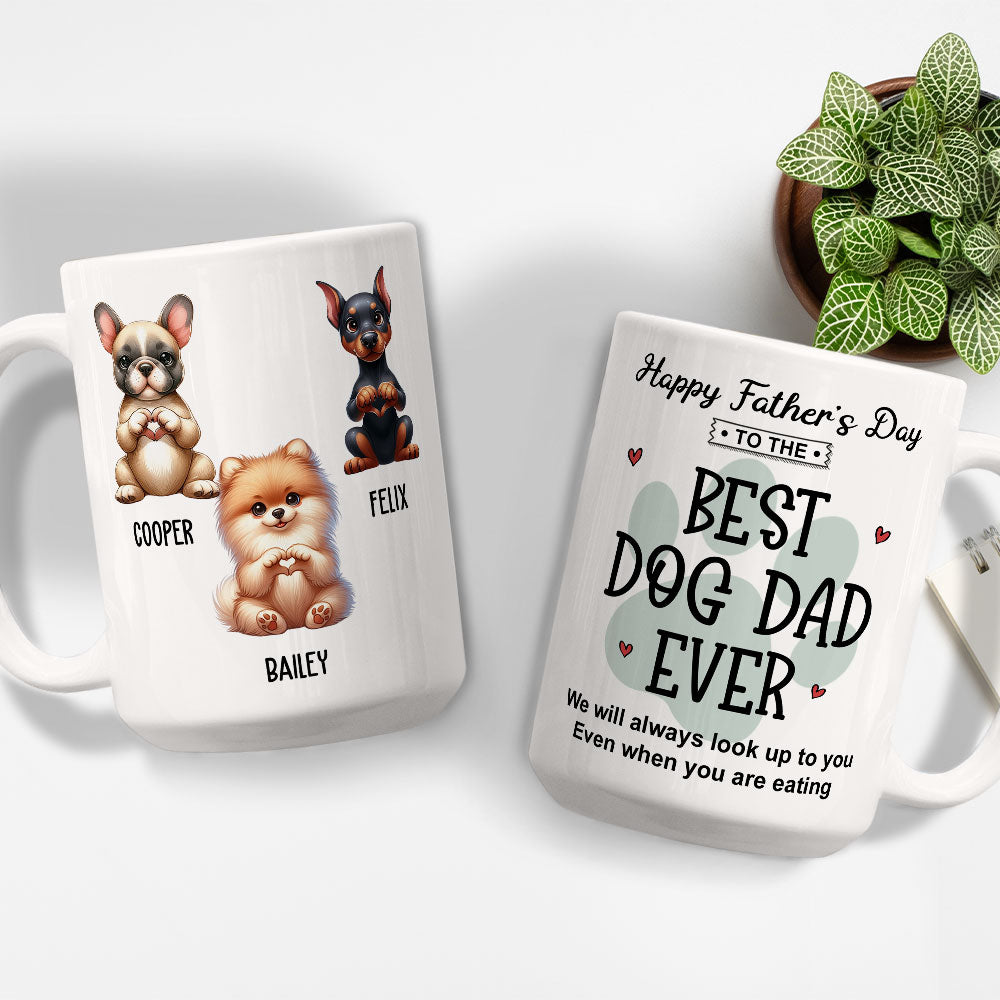Custom Photo Christmas Birthday Gifts For Dog Lovers • Love You Even You Are Eating - Personalized Coffee Mug