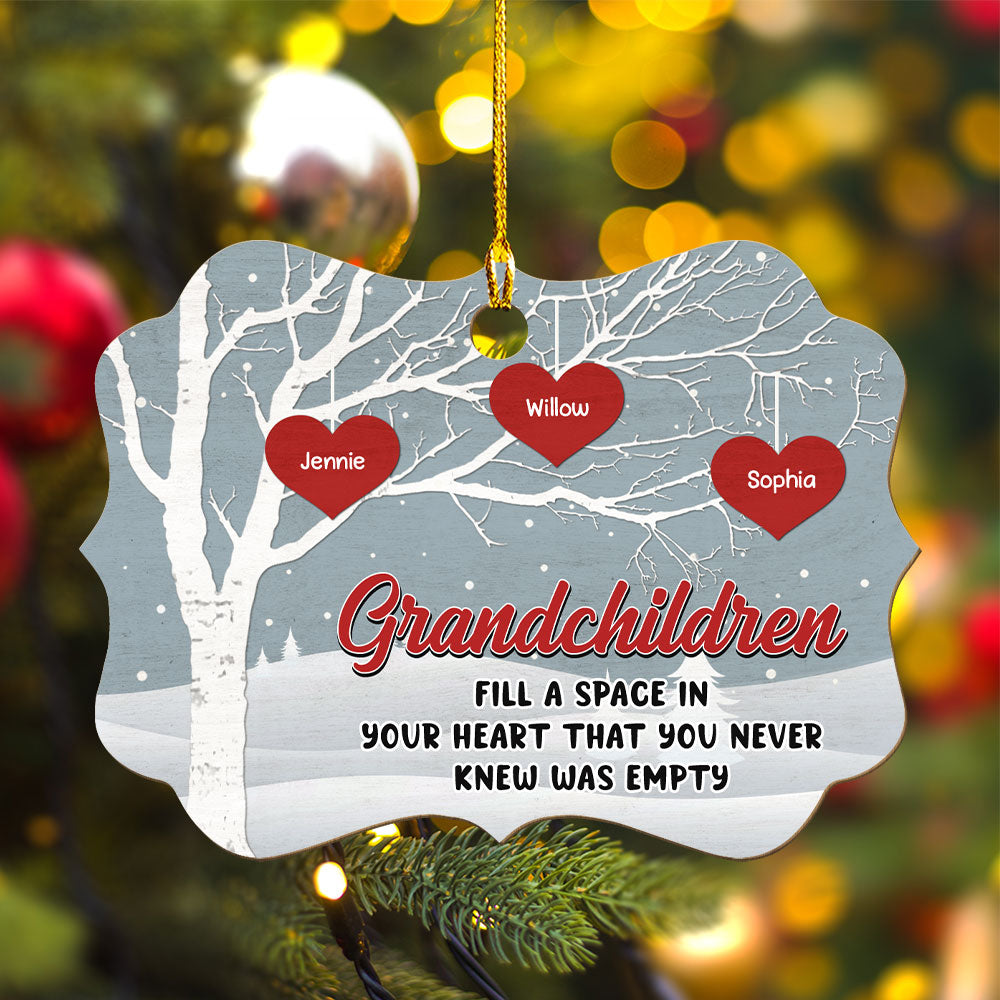 Filling Grandma Heart - Personalized 1-layered Wood Ornament