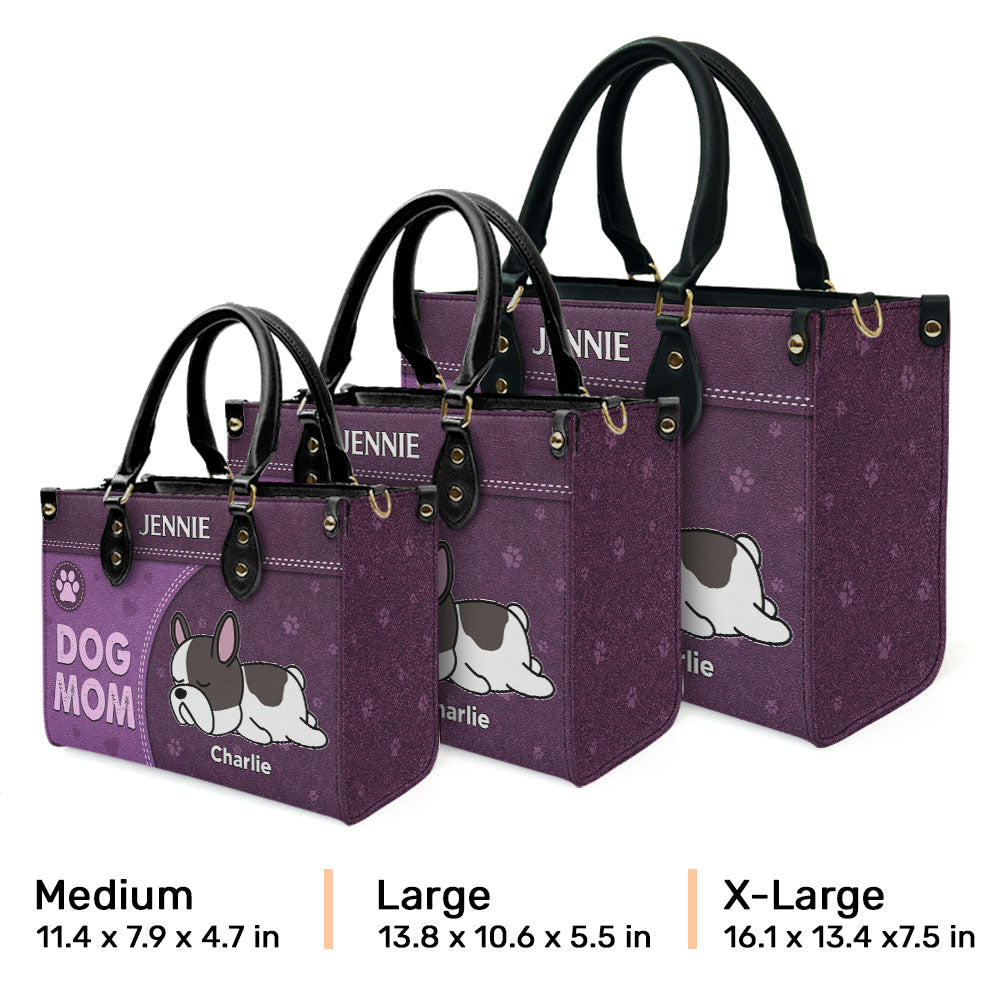 Happy Dog Mom - Personalized Leather Bag