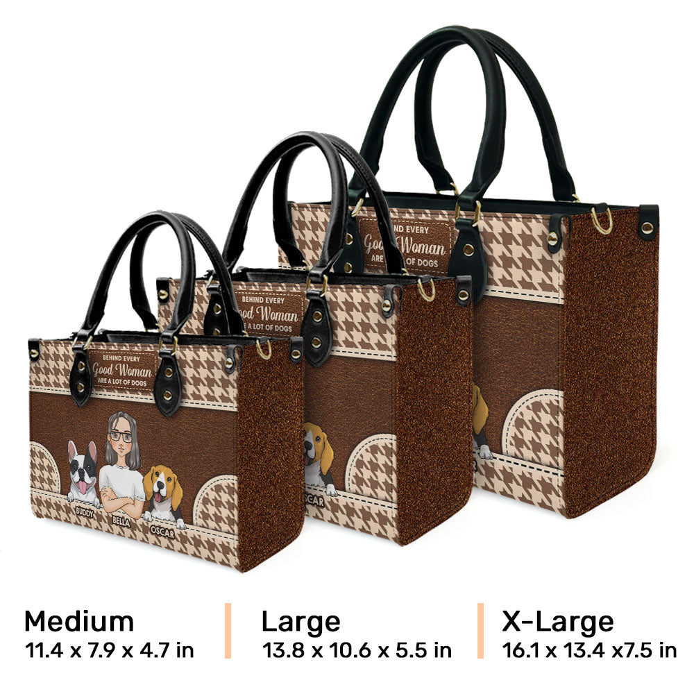 Behind Good Woman - Personalized Leather Bag