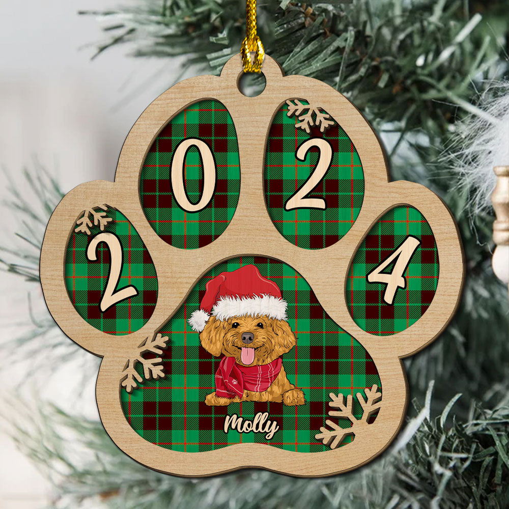 Custom Christmas Decor Home Birthday Gifts For Dog Lovers • Dog Picture - Personalized 2-layered Wood Ornament