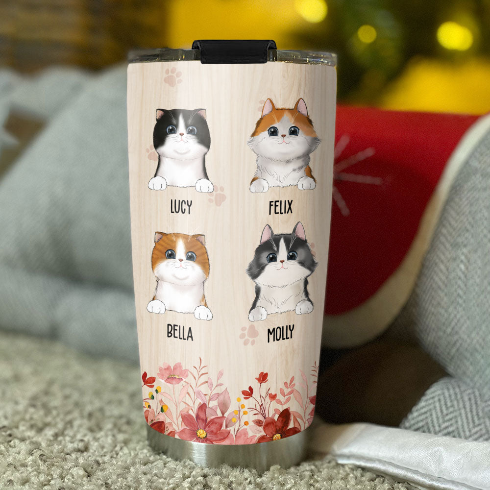 Custom Mother's day Birthday Gifts For Cat Mom, Cat Lovers • My Mom Said - Personalized Tumbler