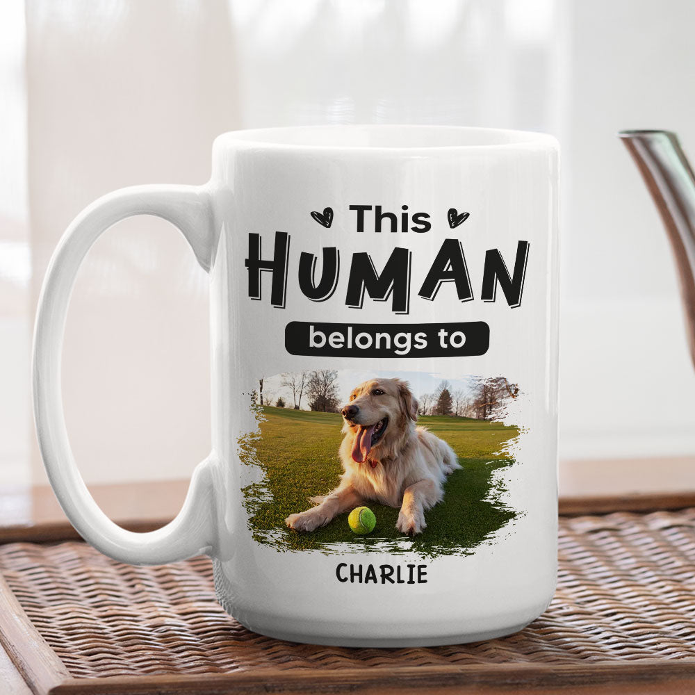 Custom Photo Mother's day Birthday Gifts For Cat Mom, Cat Lovers • Belongs To Pets - Personalized Coffee Mug