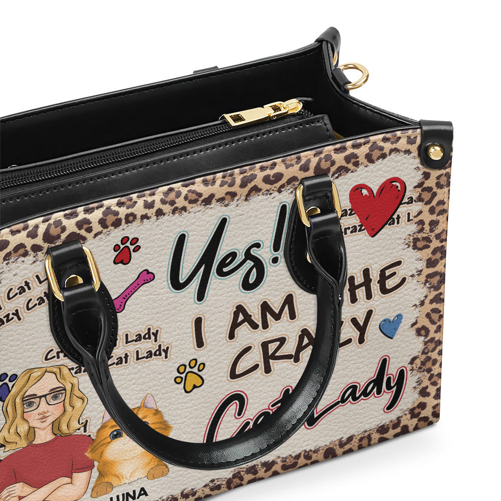 Crazy Dog Lady - Personalized Leather Bag