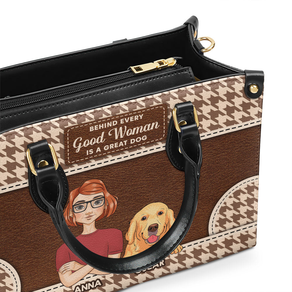 Behind Good Woman - Personalized Leather Bag