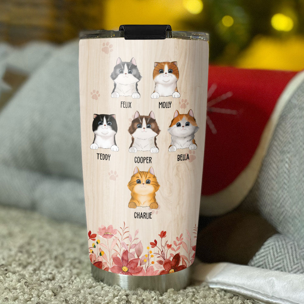 Custom Mother's day Birthday Gifts For Cat Mom, Cat Lovers • My Mom Said - Personalized Tumbler