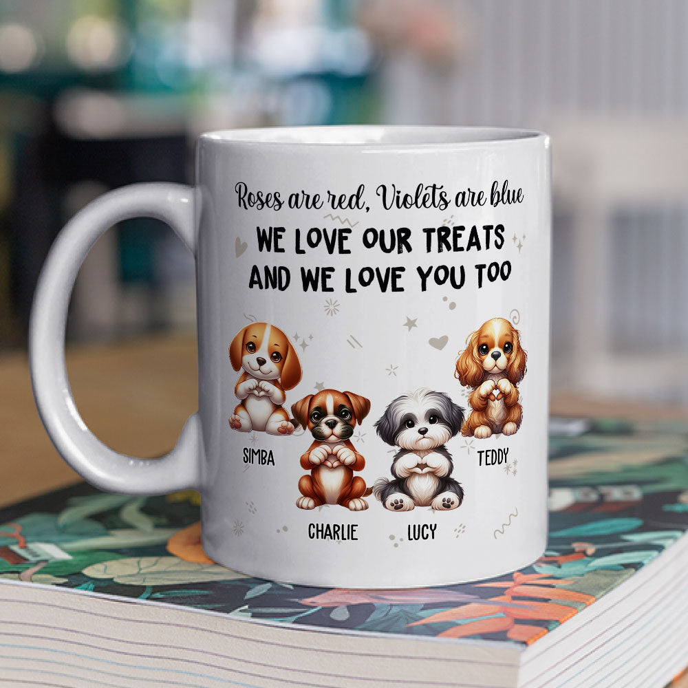 Custom Photo Mother's day Birthday Gifts For Dog Mom, Dog Lovers • Love Treats Love You - Personalized Coffee Mug