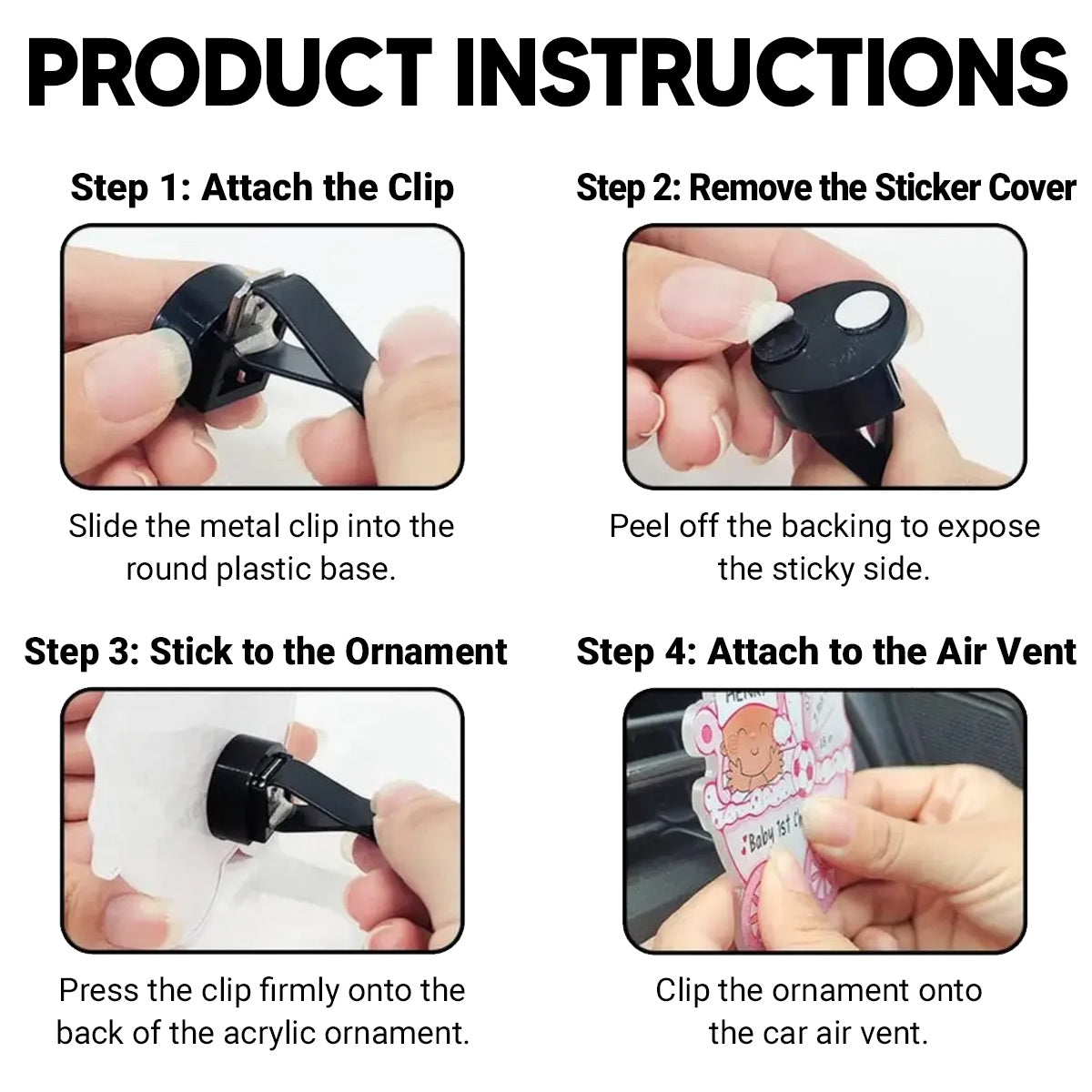 Here Is The Dog - Personalized Car Vent Clip