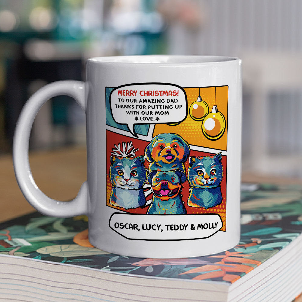 Custom Mother's day Birthday Gifts For Cat Mom, Cat Lovers • Christmas Amazing Dad - Personalized Coffee Mug