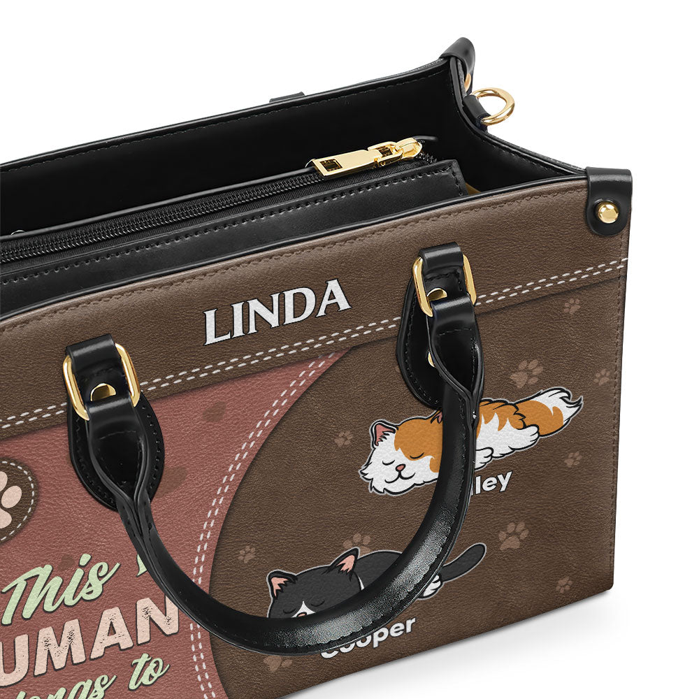 This Human Belongs To - Personalized Leather Bag