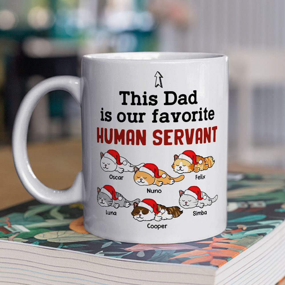 Custom Photo Mother's day Birthday Gifts For Cat Mom, Cat Lovers • Human Servant Gift - Personalized Coffee Mug